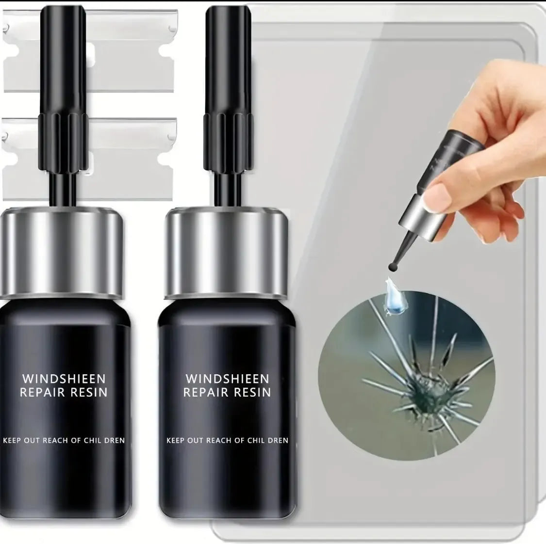 Windshield Crack Repair Kit– Stops Cracks Instantly
